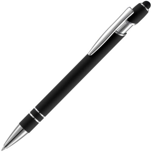 Ручка шариковая Pointer Soft Touch со стилусом, черная 1