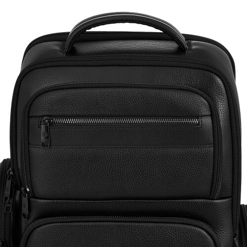 Кожаный рюкзак для ноутбука Santiago, черный 4