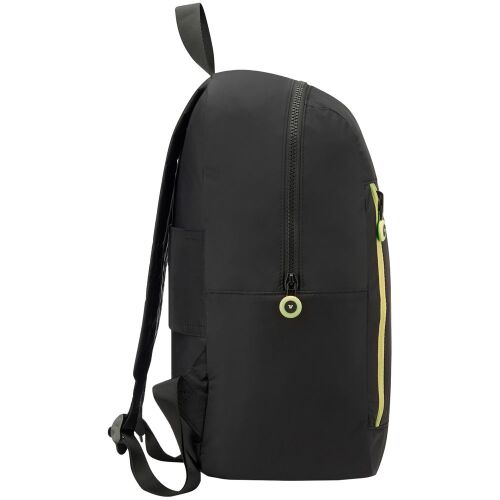 Складной рюкзак Compact Neon, черный с зеленым 2