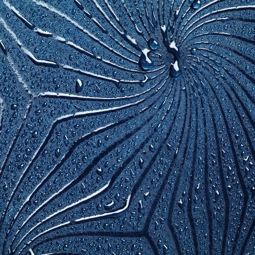 Зонт-трость Magic с проявляющимся цветочным рисунком, темно-сини 9