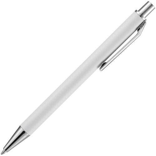 Ручка шариковая Lobby Soft Touch Chrome, белая 3
