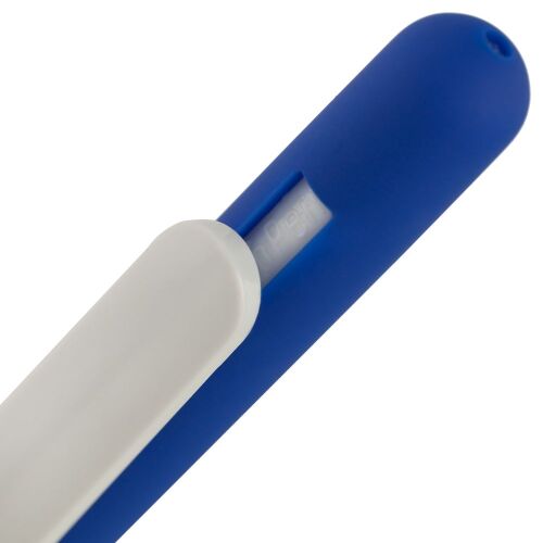 Ручка шариковая Swiper Soft Touch, синяя с белым 4