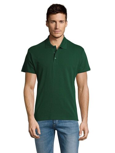Рубашка поло мужская Summer 170 темно-зеленая, размер L 4