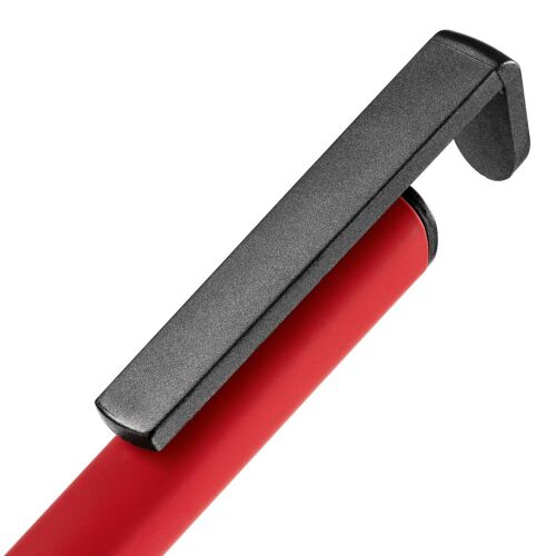 Ручка шариковая Standic с подставкой для телефона, красная 5