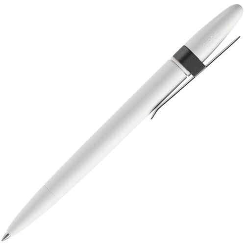 Ручка шариковая Prodir DS5 TSM Metal Clip, белая с серым 3