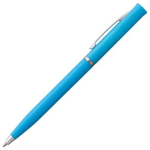 Ручка шариковая Euro Chrome, голубая 2