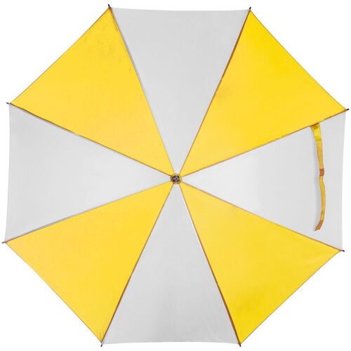 Зонт-трость Milkshake, белый с желтым 2