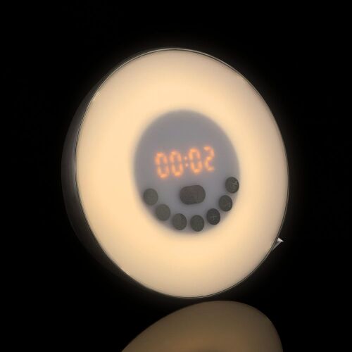 Лампа-колонка со световым будильником dreamTime, ver.2, черная 6