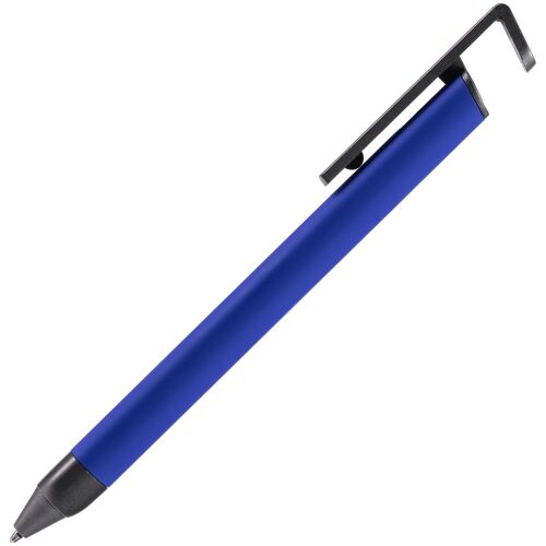 Ручка шариковая Standic с подставкой для телефона, синяя 2