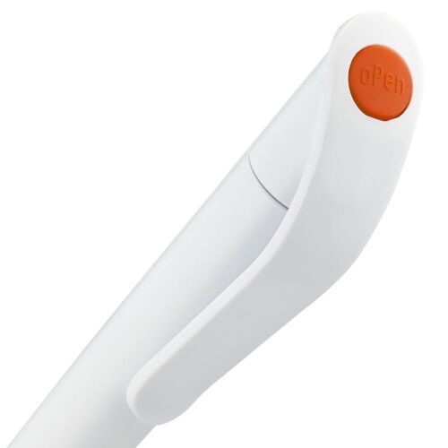Ручка шариковая Grip, белая с оранжевым 4