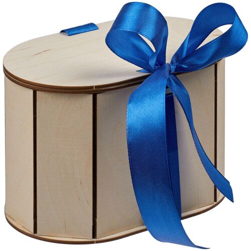 Коробка Drummer, овальная, с синей лентой 1