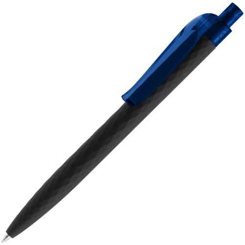 Ручка шариковая Prodir QS01 PRT-P Soft Touch, черная с синим 1