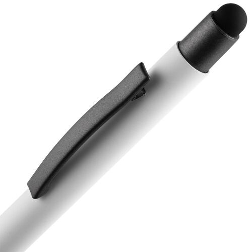 Ручка шариковая Atento Soft Touch со стилусом, белая 4