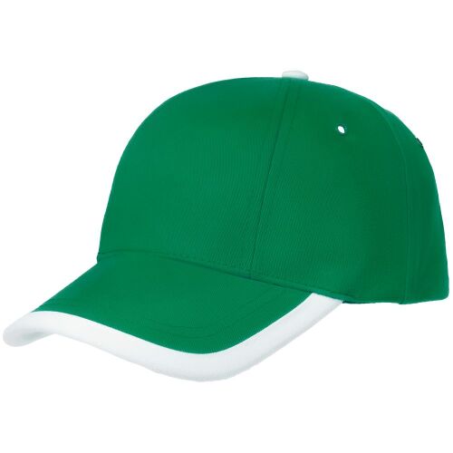 Бейсболка Honor, зеленая с белым кантом 8