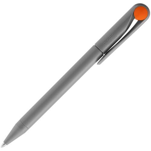 Ручка шариковая Prodir DS1 TMM Dot, серая с оранжевым 3