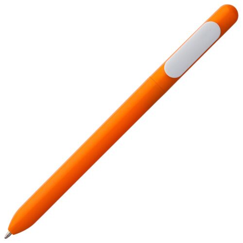Ручка шариковая Swiper, оранжевая с белым 2