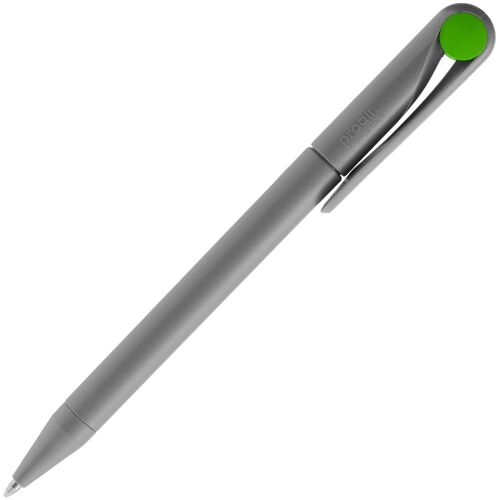 Ручка шариковая Prodir DS1 TMM Dot, серая с ярко-зеленым 2