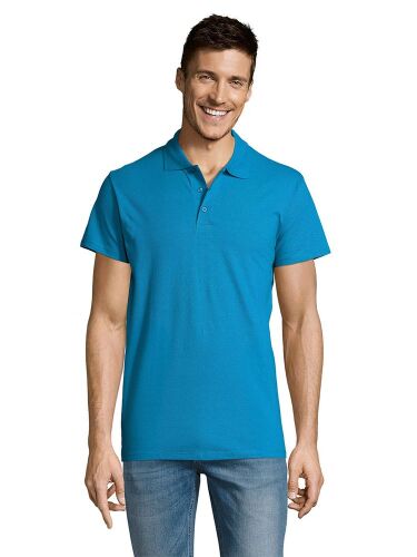 Рубашка поло мужская Summer 170 ярко-бирюзовая, размер L 4