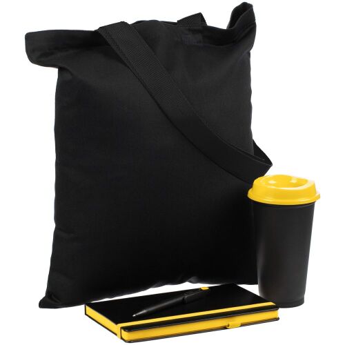 Набор Velours Bag, черный с желтым 1