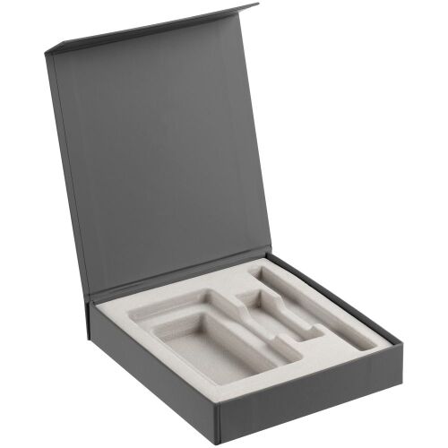 Коробка Latern для аккумулятора 5000 мАч, флешки и ручки, серая 1