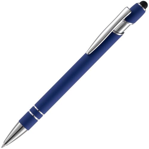 Ручка шариковая Pointer Soft Touch со стилусом, темно-синяя 1