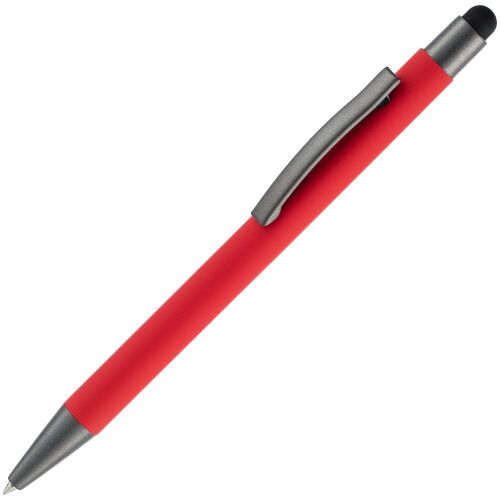 Ручка шариковая Atento Soft Touch со стилусом, красная 1