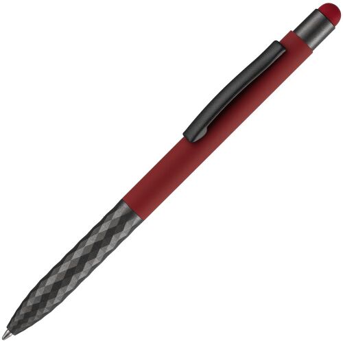 Ручка шариковая Digit Soft Touch со стилусом, красная 1