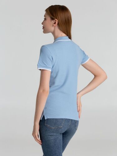 Рубашка поло женская Practice women 270 голубая с белым, размер  4