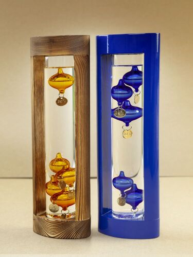 Термометр «Галилео» в деревянном корпусе, синий 7