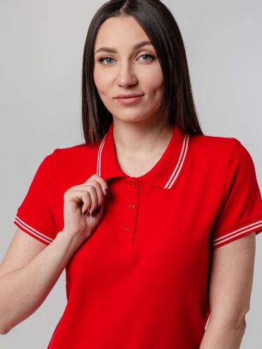 Рубашка поло женская Virma Stripes Lady, красная, размер L 7