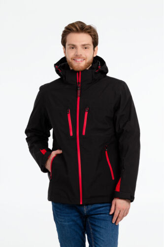 Куртка-трансформер мужская Matrix черная с красным, размер 3XL 4