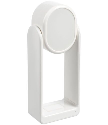 Настольная лампа с зеркалом и беспроводной зарядкой Tyro, белая 1
