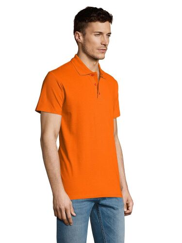 Рубашка поло мужская Summer 170 оранжевая, размер L 5