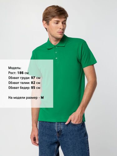 Рубашка поло мужская Summer 170 ярко-зеленая, размер XS 3