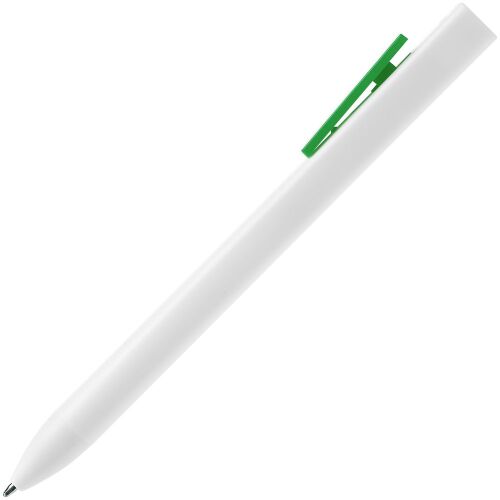 Ручка шариковая Swiper SQ, белая с зеленым 3