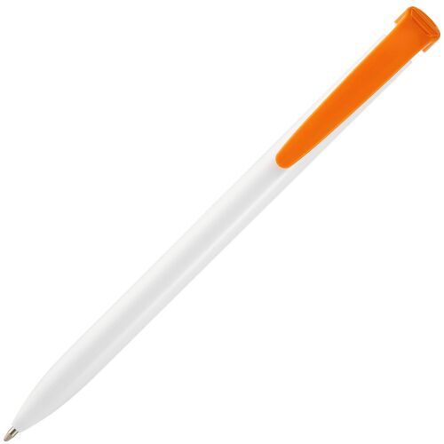 Ручка шариковая Favorite, белая с оранжевым 3