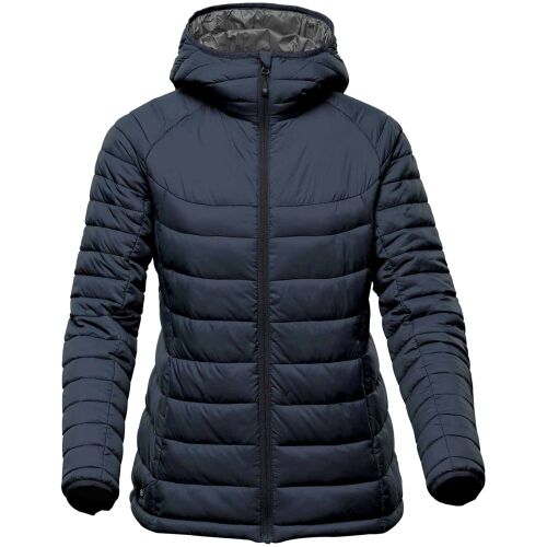 Куртка компактная женская Stavanger темно-синяя с серым, размер  8