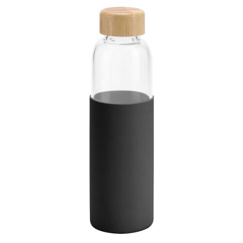 Бутылка для воды Dakar, прозрачная с черным 1