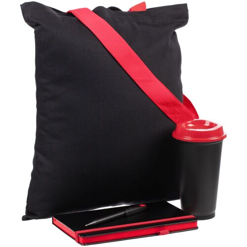 Набор Velours Bag, черный с красным 1