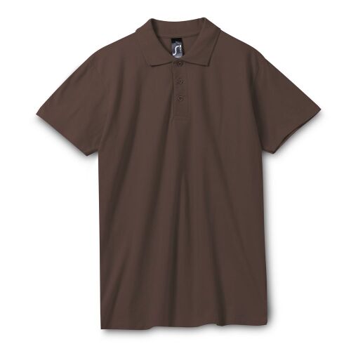 Рубашка поло мужская Spring 210 шоколадно-коричневая, размер XL 1