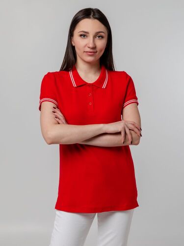 Рубашка поло женская Virma Stripes Lady, красная, размер M 4