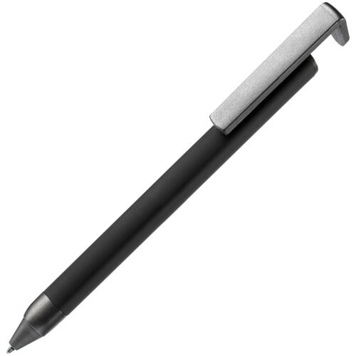 Ручка шариковая Standic с подставкой для телефона, черная 1