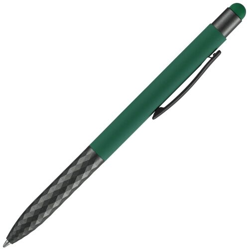 Ручка шариковая Digit Soft Touch со стилусом, зеленая 3