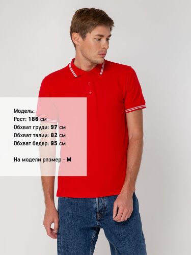 Рубашка поло Virma Stripes, красная, размер M 3