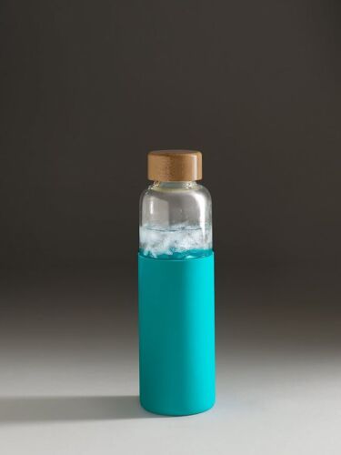 Бутылка для воды Dakar, прозрачная с бирюзовым 4