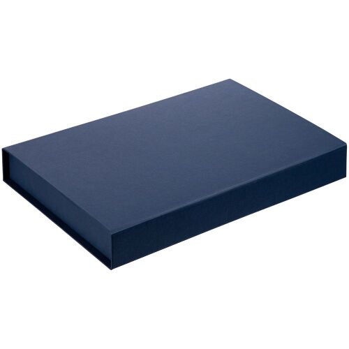 Коробка Silk с ложементом под ежедневник 15х21 и ручку, синяя 2