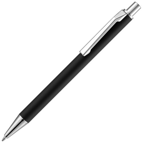 Ручка шариковая Lobby Soft Touch Chrome, черная 1