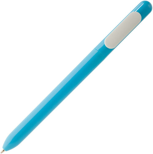 Ручка шариковая Swiper, голубая с белым 2