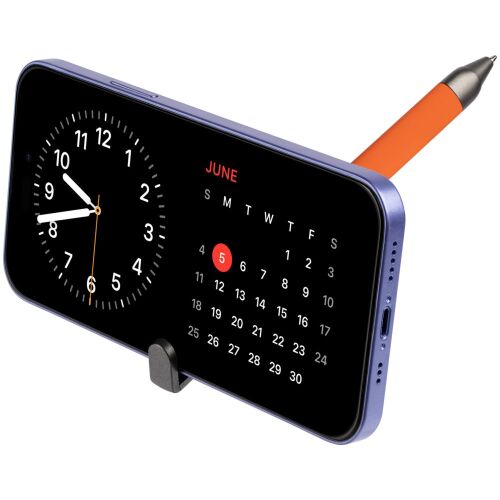 Ручка шариковая Standic с подставкой для телефона, оранжевая 7