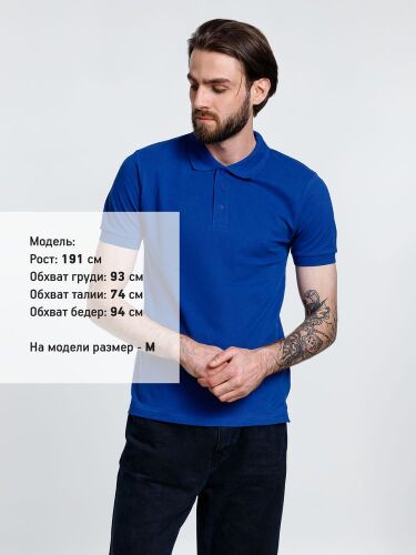 Рубашка поло мужская Adam, ярко-синяя, размер M 1